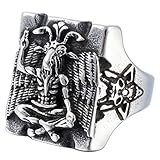 ZMY Home Scary Baphomet Ring Stainless Steel
