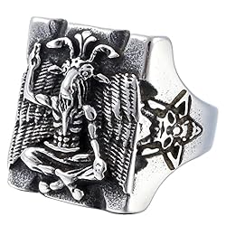 ZMY Home Scary Baphomet Ring Stainless Steel