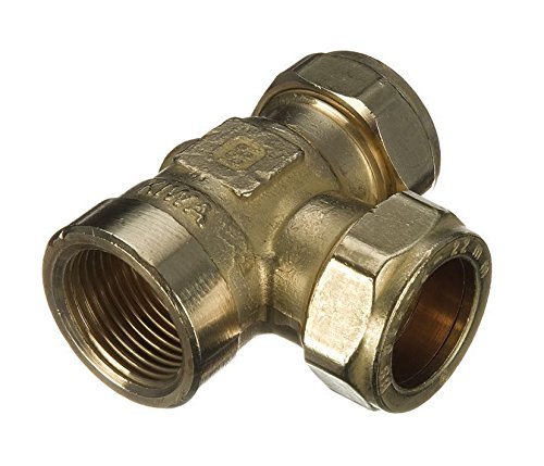 15mm x 1/2" x 15mm Compression Threaded End Tee - Pack of 5