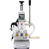 FASTTOBUY 110V Hot Foil Stamping Machine 10x13cm with T-Slot,Movable Table | Design for PVC, Wood, PU Leather Logo Embossing and Bronzing. Versatile and Easy to Operate.