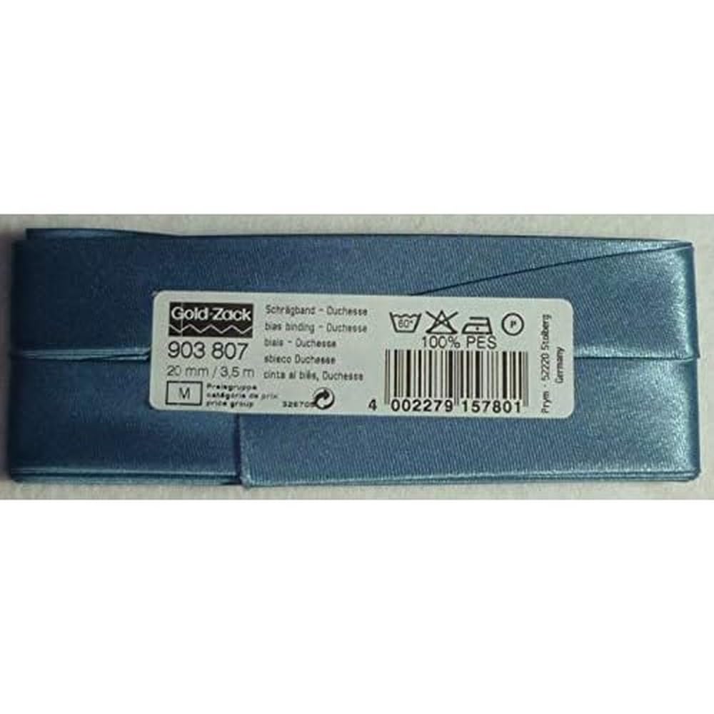 Prym Duchesse Bias Binding Dove, 100% Polyester, Pigeon Blue, 20 mm Falzung: 40/20 mm