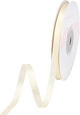 VATIN 6mm Double Faced Satin Ribbon Cream 45m Gift Wrapping Craft