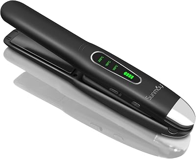 SUNMAY Voga 2 in 1 Cordless Hair Straightener and Curler Titanium 3 Temps 60W