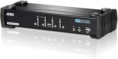 ATEN CS1784A 4 Port USB DVI Dual Link KVMP Switch with 4x DVI-D Cables