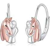 Sterling Silver Horse Stud Earrings - Hypoallergenic Horse Gifts for Women - Cute Jewelry