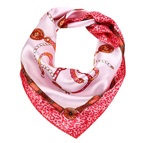 Vbiger 12pcs Women Small Square Satin Scarf Mixed Neck Head Scarf Set 19.7 x 19.7 inches