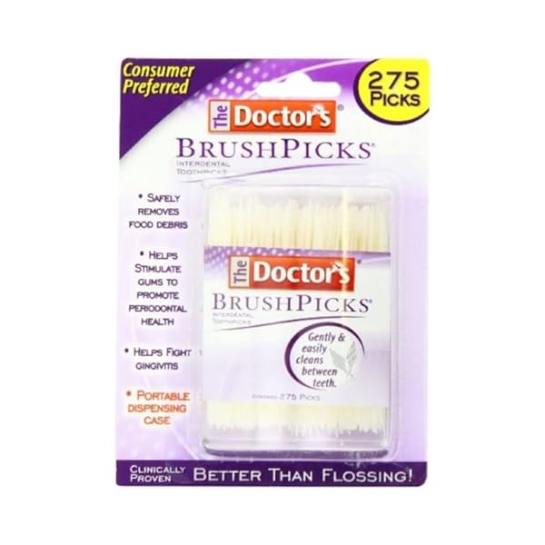 THE DOCTOR’S BRUSHPICKS INTERDENTAL TOOTHPICKS, 275 COUNT (PACK OF 1)
