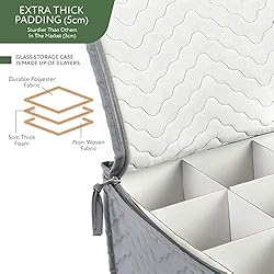 LotFancy Stemware Storage Container - Deluxe