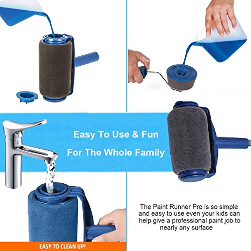 Paint Roller Kit, Paint Runner Pro Brush Set Painting Handle Tool