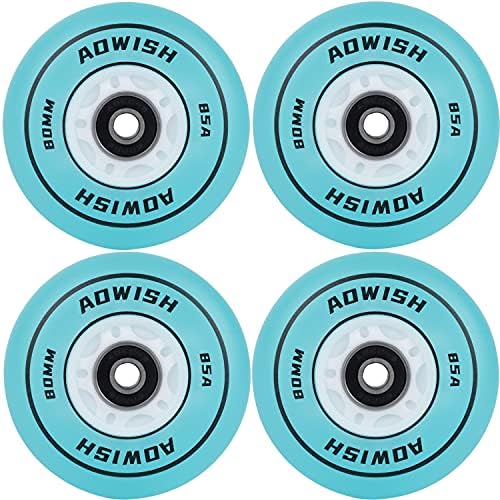 AOWISH Light Up Inline Skate Wheels 85A LED Glow Flash Flashing Luminous Illuminating Inline