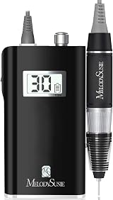 MelodySusie SC320H Nail Drill 30000RPM Rechargeable E File Kit Black view 1