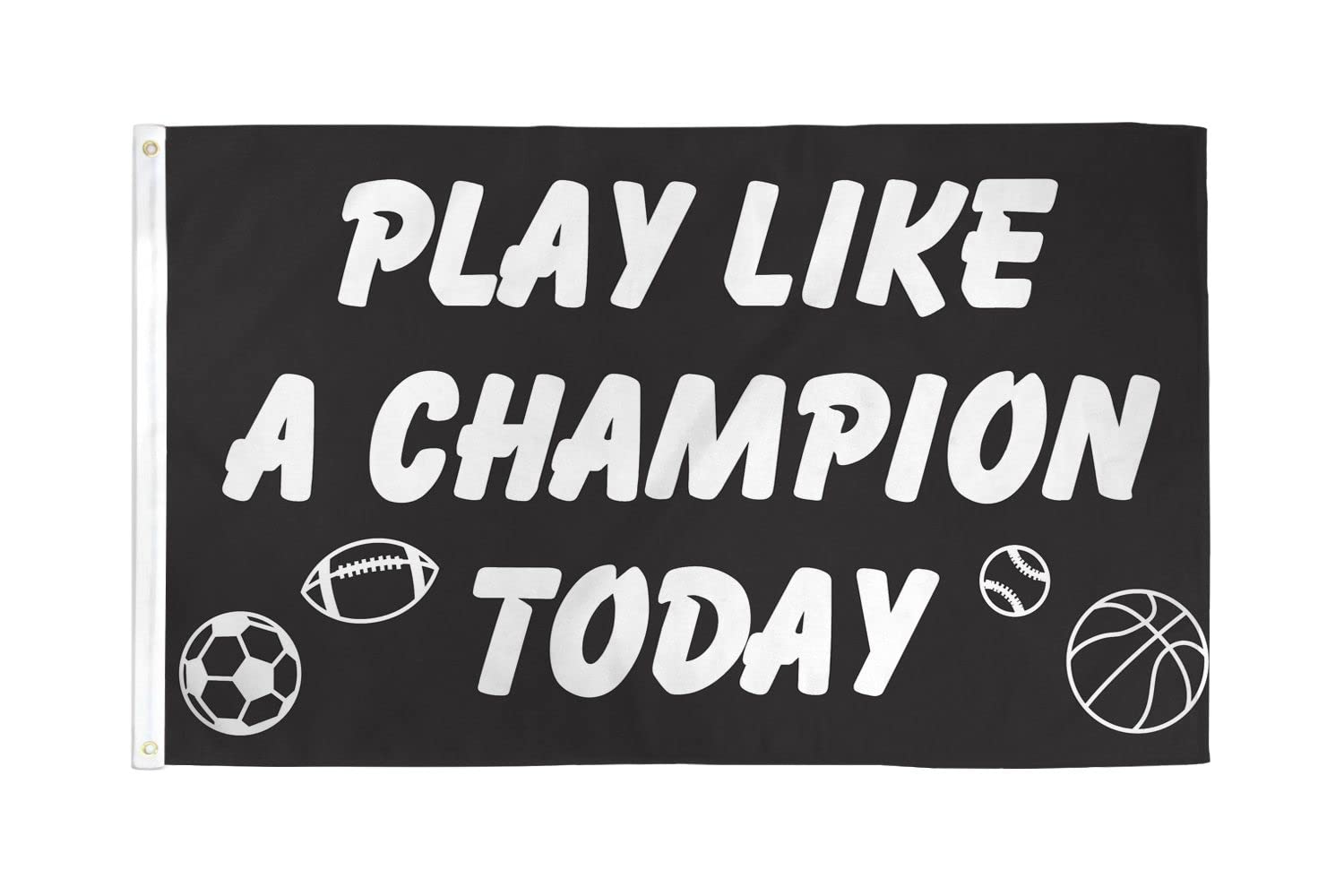 AZ FLAG - Play Like A Champion Flag - 3x5 Ft - 100D Polyester Play Like A Champion Banner with Two Metal Grommets - Fade Resistant - Vivid Colors - 3' x 5' Feet - 150x90 Cm