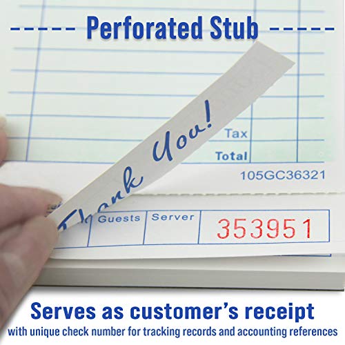 Server Note Pads [10 Books] Guest Checks Notepad for Waiter Waitress