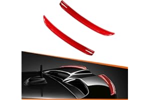 Adiil Sport Red Rear Wing Trim Spoiler Extension Lip Fins Compatible with 2014 & up Mini Cooper F55 F56 S/JCW