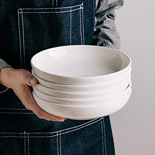 Zoneyila Ceramic Pasta Bowls,Large Porcelain Dinner Soup Plates, 26
