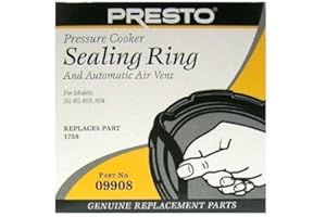 Presto 09908 Pressure Cooker / Canner Gasket; Sealing Ring & Auto Air Vent Pack by Presto