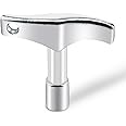 MARRTEUM 1 Pcs Drum Tuner Key, Universal Stainless Steel Drill Bit Drum Key Tuning Tool Keychain for Electronic Drums and Acoustic, Enhanced Drum Tuning (Silver Quadrilateral)