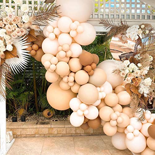 Tan Brown Balloons 12 Inch 50 Pcs Baby Shower Party Balloons Happy