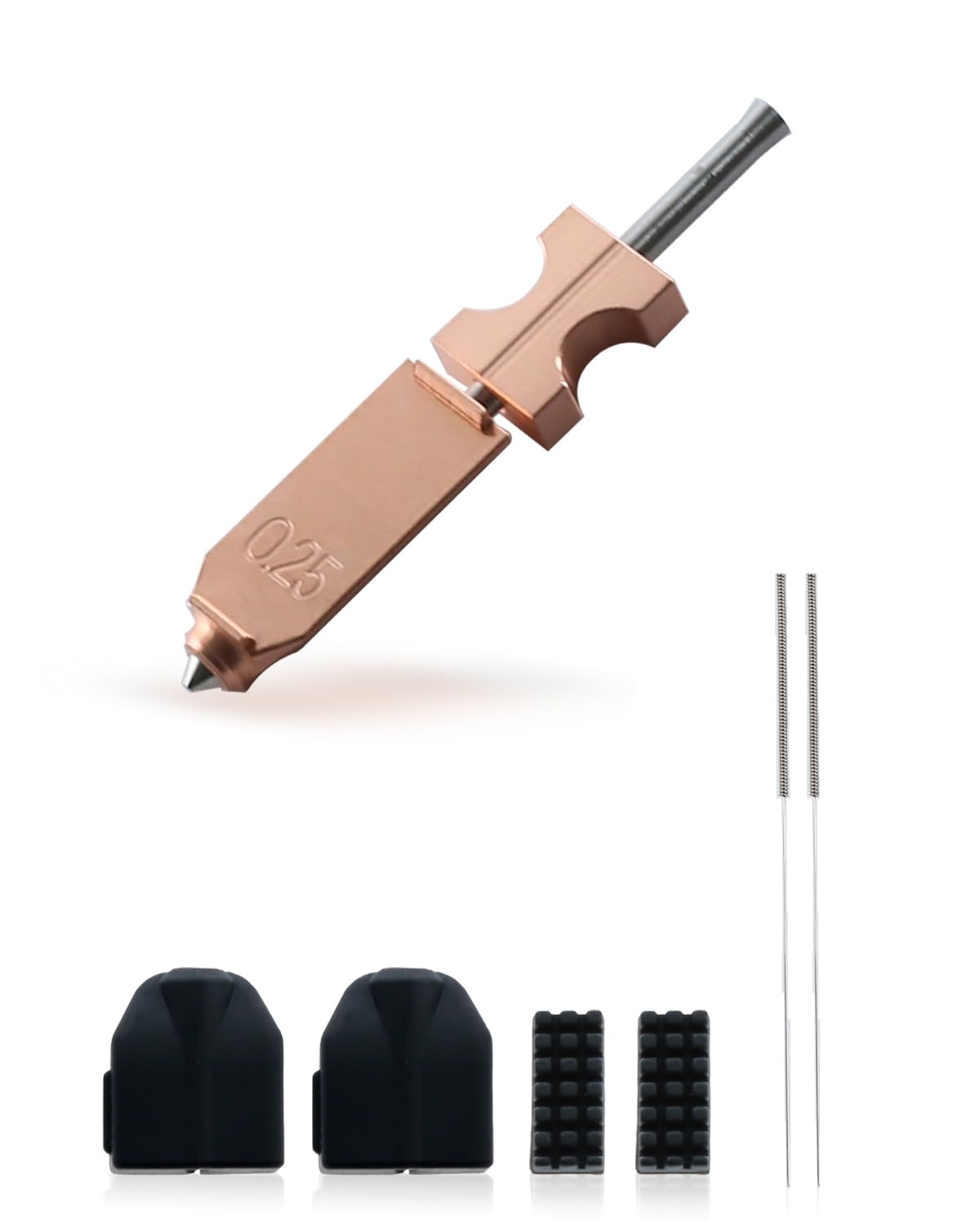 Photo 1 of Manolindox Upgraded 0.25MM AD5X Quick-Detachable Nozzle for Flashforge AD5X Hotend Kit, Support 300°C High Temperature and 600mm/s Print Speed, with Silicone Socks/Nozzle Cleaning Kit