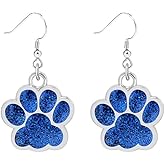 Paw Print Earrings Cute Dog Cat Animal Paw Earring