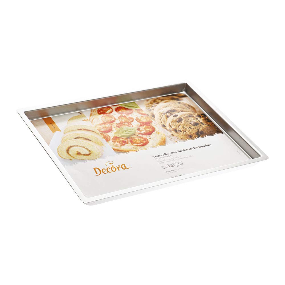 DECORA 0062648 Prof. Oblong Anodized Cake Pan 30 X 40 X H 2,5 Cm