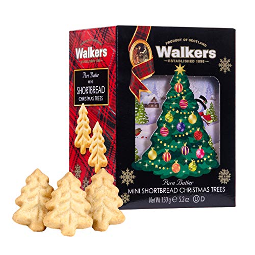 Walkers Shortbread Christmas Tree Shaped Mini Holiday Cookies, 5.3 oz
