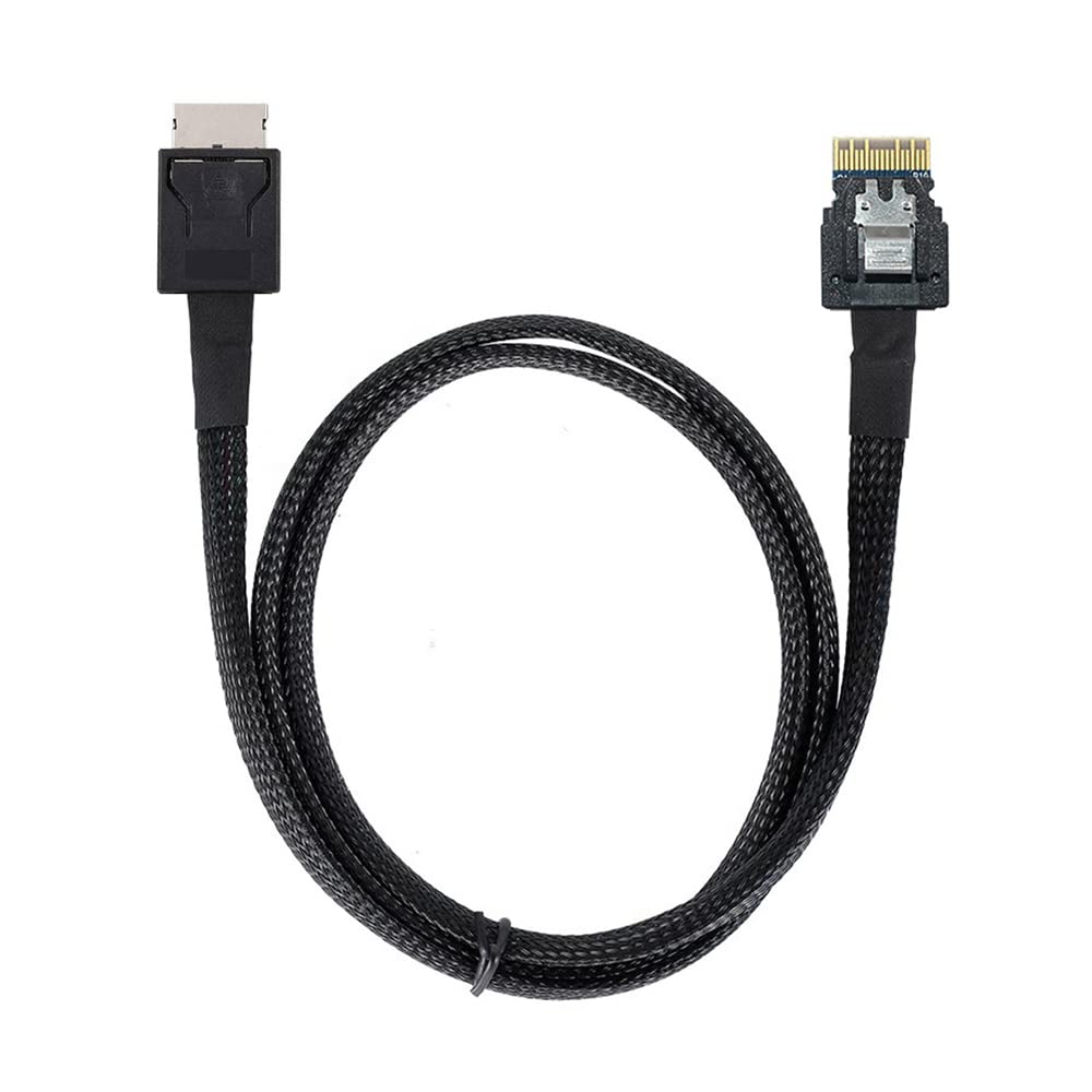 cablecc OcuLink PCIe PCI-Express SFF-8611 4i to SFF-8654 Slimline SSD Data Active Cable 50cm
