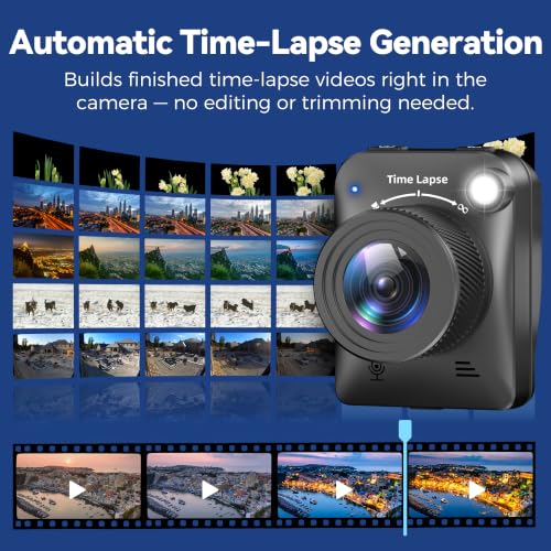 Dsoon Timelapse FHD Camera for Construction, Plants, Weather and Life with 4K Resolution 2.4" TFT HD LCD Screen, 180 Days Standby Waterproof IP66, 64GB TF Card Included