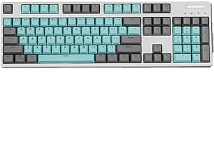 104 Key PBT Double Color Backlight Mechanical Keyboard Keycap Universal Column for Ikbc Cherry MX Mechanical Keyboard (Gray C