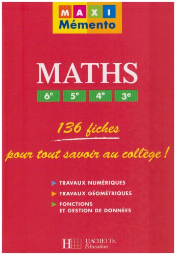 Maths, 6e, 5e, 4e, 3e