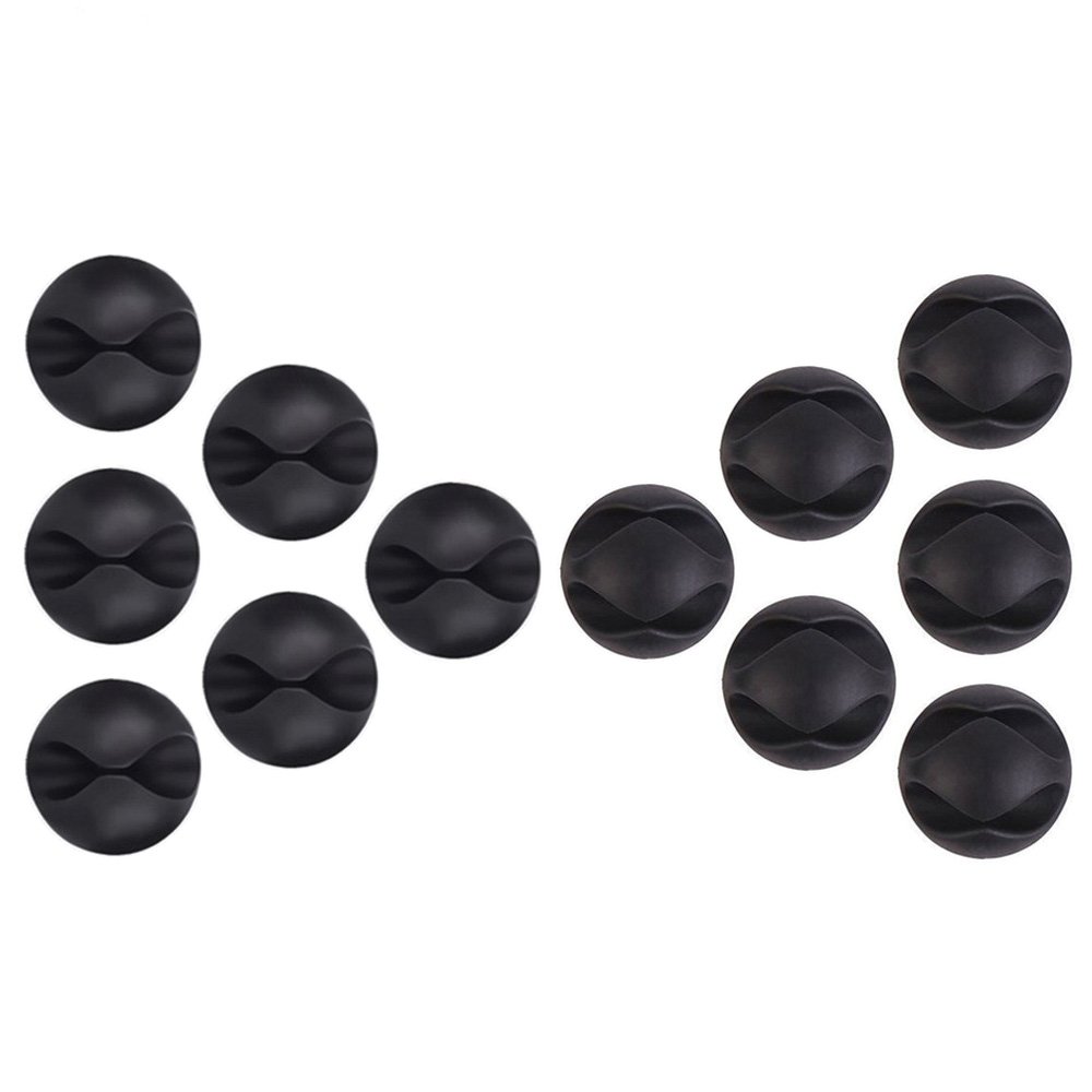 U-horizon 12 Pack Cable Clips Durable Cord Management, Long Lasting Wire Holder with Strong Self-Adhesive Pad