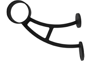 Top Hardware Stainless Steel 316 Grade Bar Mount Foot Rail Bracket for 2" OD Bar Foot Rail Tubing, Mat Black Finish, 1PC