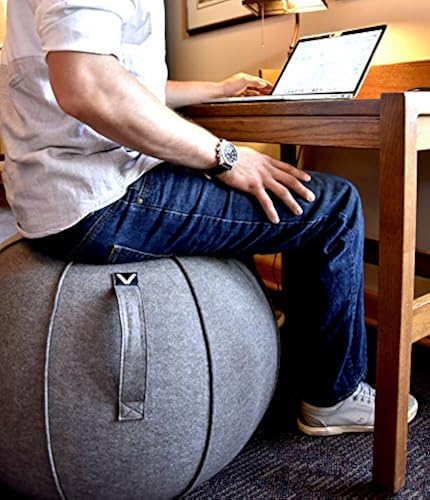 Vivora Luno Exercise Ball Chair, Clay Cover, Felt, Standard Size