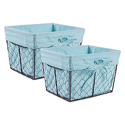 DII Farmhouse Chicken Wire Storage Baskets with