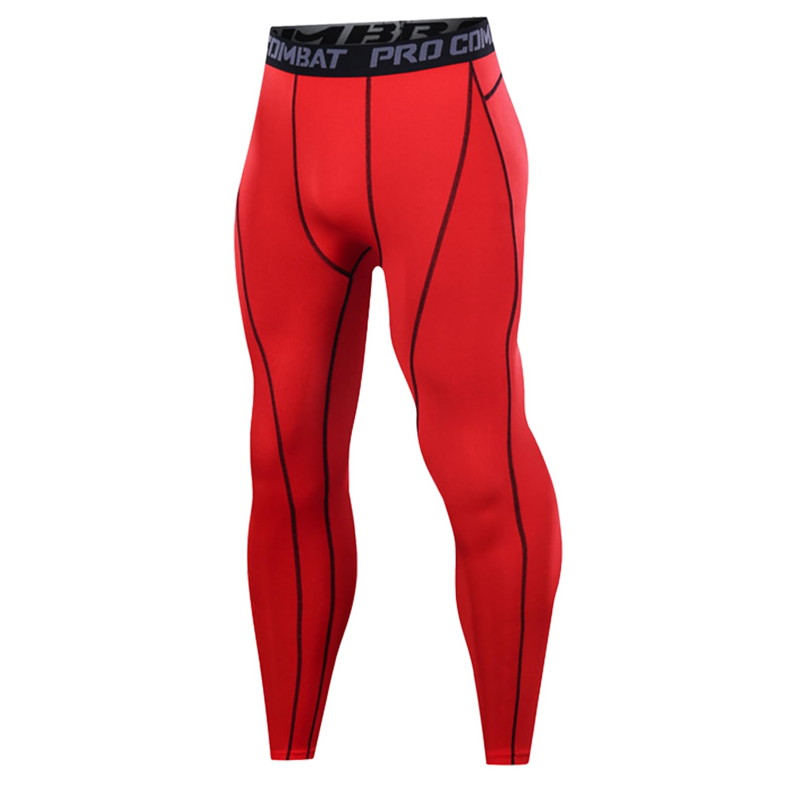Photo 1 of Towintec Men’s Compression Pants, Leggings Running Tights Workout Base Layer for Basketball Sports Athletic Football Gym Soccer(Red,M)