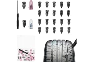 21PCS Vacuum Car Tyre Repair Rubber Nail Set Puncture Set Vacuum Car Tyre Repair Rubber Nail Tubeless Repair Tools Kit for Mo