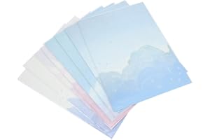 DOITOOL 64pcs B5 Cloud Letter Writing Paper Set with Starry Dream Designs, Cute Stationery for Students