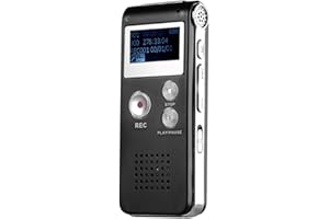 Voice Activated Recorder with Noise Reduction & Builtin Speaker, Portable o Recorder for Lectures/Meetings, 8GB/16GB/32GB Sto
