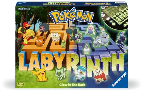 Ravensburger - Pokemon Maze Glow in the Dark - Pokemon Maze Game Glow in the Dark - 2-4 Players - Ages 7+ - Thinking & Strategy - 22705