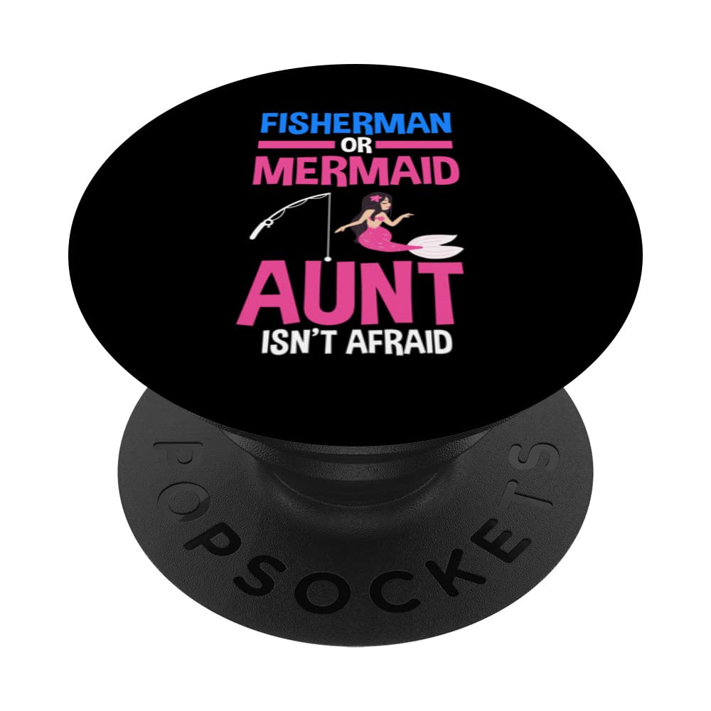 Fisherman or Mermaid Aunt Gender Reveal PopSockets Swappable PopGrip
