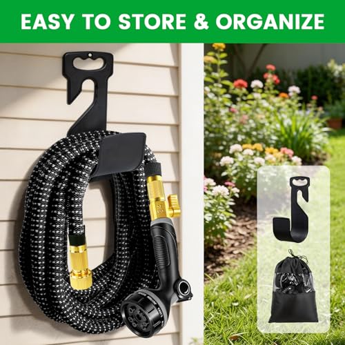 Expandable Garden Hose Pipe 100FT, Flexible Expanding Magic Hose Pipe for Garden with 10 Functions Spray Nozzle, Leakproof Anti-Kink Water Hose with Durable Fitting for Yard Lawn Gardening Car Washing