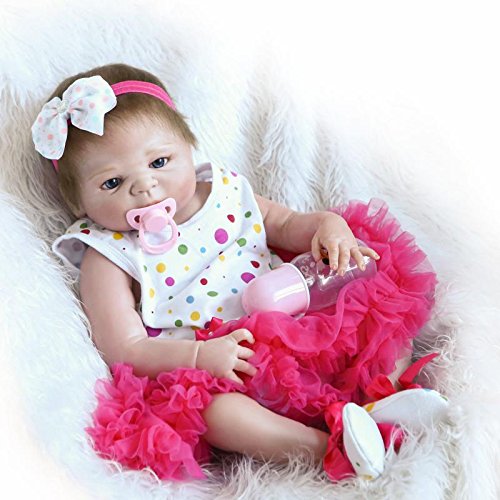 23 Inch Reborn Toddler Dolls Silicone Vinyl Full Body Anatomically