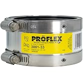 Proflex 3 In. x 3 In. PVC Shielded Coupling - Cast-Iron, Plastic, Steel to Copper - 1 Each