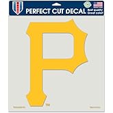 MLB Pittsburgh Pirates 79931010 Perfect Cut Color Decal, 8" x 8", Black