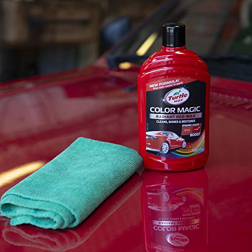 Turtle Wax Color Magic 52711 Car Polish Cleans Shines Restores Scratches Radiant Red Wax 500ml