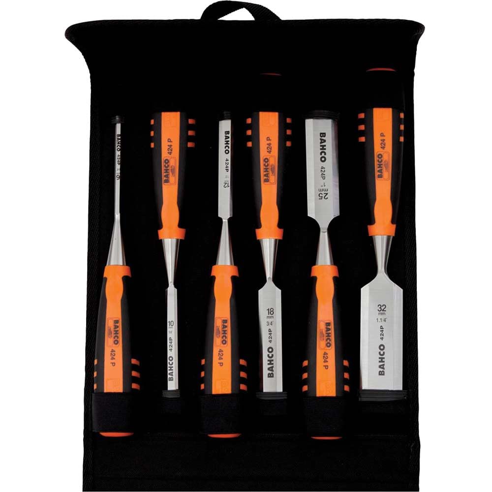 424-P Bevel Edge Chisel Set 6 Piece in Pouch