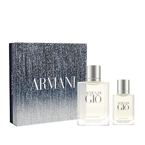 Armani Beauty– Acqua di Giò Eau de Toilette – 2-Piece Cologne Set for Men ($192 Value) – Full Size (3.4 Fl Oz) & Travel Size (1.0 Fl Oz)
