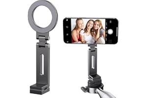 Yonynn Airplane Phone Holder Mount, Aluminum 360° Rotation Magnetic Phone Holder for Airplane Tray, Tripod, Desk – Portable C