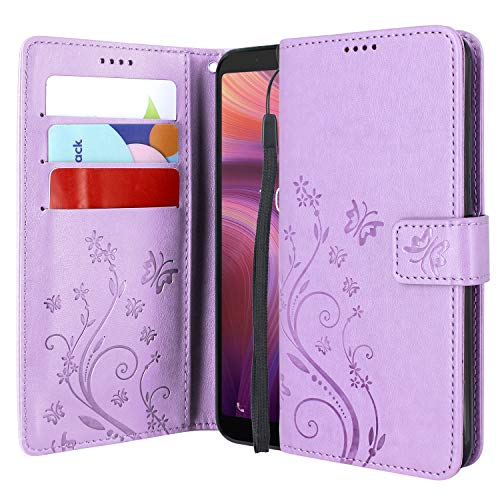 Lacass Floral Butterfly PU Leather Flip Wallet Case Cover