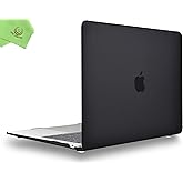 UESWILL 2022 2021 2020 MacBook Air 13 inch Case M1 A2337 A2179 A1932, Hard Shell Case Cover for MacBook Air 13.3 inch with Retina Display & Touch ID (2018-2022), Black